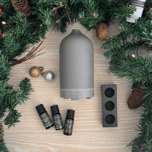 Festive Blends Diffuser Bundle with Oil Holder - Grey Diffuser